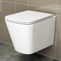 Комплект Унитаз подвесной Bauedge Stil BS0002 безободковый, с микролифтом, белый + Инсталляция AlcaPlast AM101/1120-4:1 RU M578-0001 кнопка смыва черная