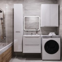 Тумба с раковиной Style Line Марелла 60 подвесная, белый глянец