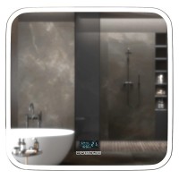 Зеркало Mixline Стив-6 80 с подсветкой, с подогревом, с часами, с термометром, Bluetooth