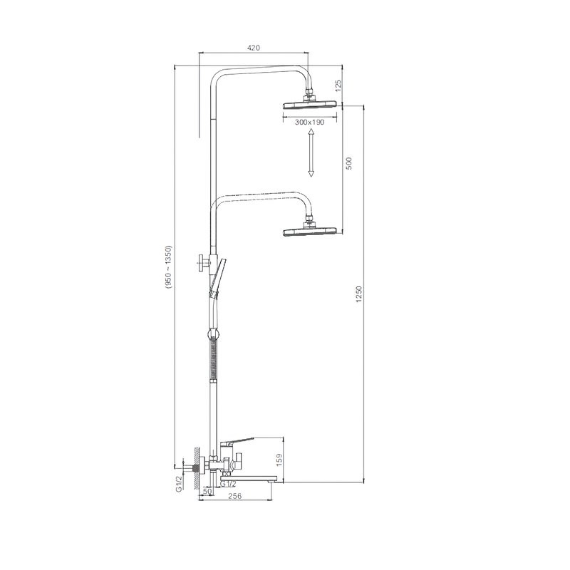 Душевая стойка Splenka S40 S40.24.06 черный