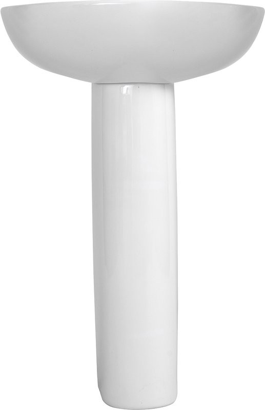 Раковина AQUATEK AQ5420-00 55 глянцевая белая, с пьедесталом