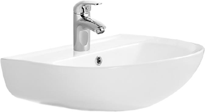 Раковина AQUATEK AQ5420-00 55 глянцевая белая, с пьедесталом