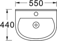 Раковина AQUATEK AQ5420-00 55 глянцевая белая, с пьедесталом