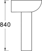 Раковина AQUATEK AQ5420-00 55 глянцевая белая, с пьедесталом