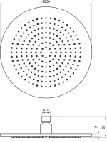 Верхний душ Ravak 980.10WV белый вельвет