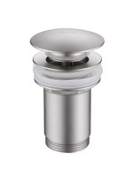 Донный клапан для раковины Abber AF0010SP с переливом, сатин