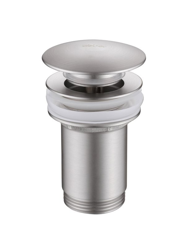 Донный клапан для раковины Abber AF0010SP с переливом, сатин