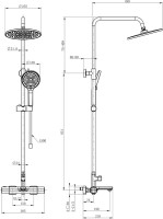 Душевая стойка Wonzon & Woghand WW-C3011-A-CR хром