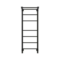 Полотенцесушитель электрический Grota Alto 430х1200 RAL9005 EL 120x45 см, подключение справа, слева, скрытое подключение справа, матовый черный, лесенка, из стали, с полкой