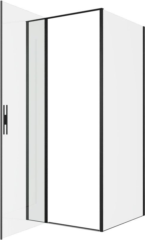 Душевой уголок Allen Brau Priority 90x90, профиль черный браш, стекло прозрачное