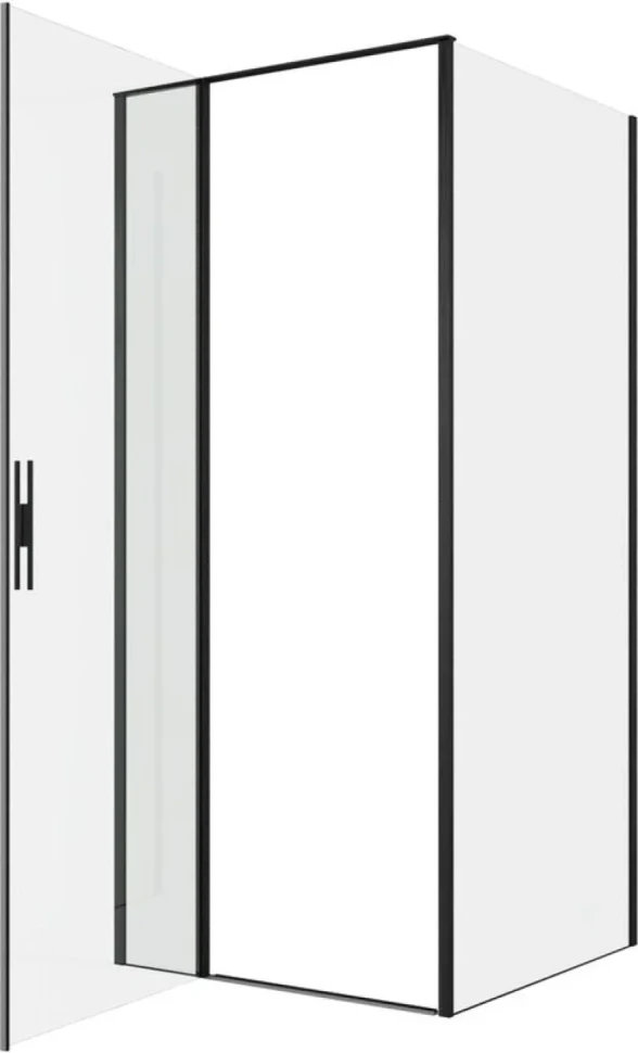 Душевой уголок Allen Brau Priority 90x90, профиль черный браш, стекло прозрачное