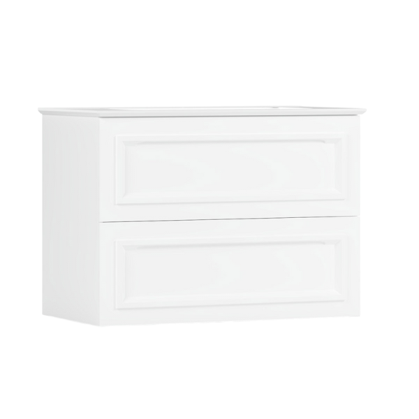 Тумба под раковину без столешницы Belux София 85 подвесная, белая глянцевая