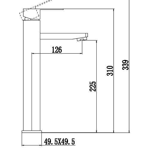 Смеситель для раковины Fmark FS8111H черный