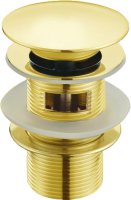 Донный клапан для раковины SantiLine SL-107 с переливом, золото