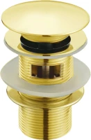 Донный клапан для раковины SantiLine SL-107 с переливом, золото