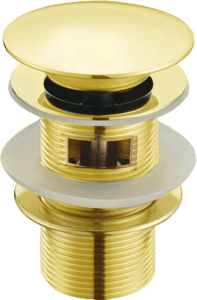 Донный клапан для раковины SantiLine SL-107 с переливом, золото