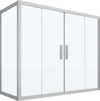 Шторка на ванну Kubele DE019 PR4-CLN-MT 160х70 см, профиль матовый хром