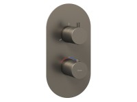 Термостатический смеситель встраиваемый Ravak Espirit ES 067.20GB.O3.RB07C С ВНУТРЕННЕЙ ЧАСТЬЮ, для ванны с душем, брашированный графит