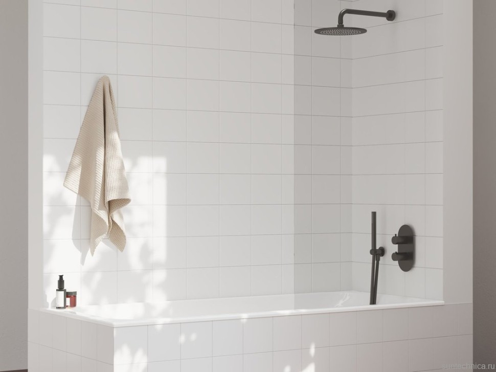 Термостатический смеситель встраиваемый Ravak Espirit ES 067.20GB.O3.RB07C С ВНУТРЕННЕЙ ЧАСТЬЮ, для ванны с душем, брашированный графит