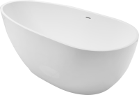 Акриловая ванна Grossman Fly GR-1102 170x80 см, отдельностоящая, белая, овальная, с каркасом, со сливом-переливом