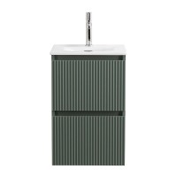 Тумба с раковиной BelBagno Uno-mini 40 подвесная, 2 ящика, матовая еловая