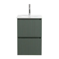 Тумба с раковиной BelBagno Uno-mini 40 подвесная, 2 ящика, матовая еловая