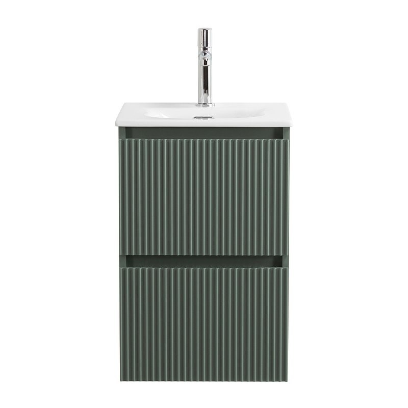 Тумба с раковиной BelBagno Uno-mini 40 подвесная, 2 ящика, матовая еловая