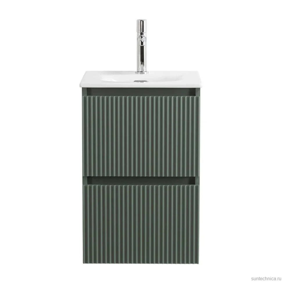 Тумба с раковиной BelBagno Uno-mini 40 подвесная, 2 ящика, матовая еловая