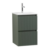 Тумба с раковиной BelBagno Uno-mini 40 подвесная, 2 ящика, матовая еловая