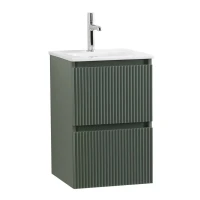 Тумба с раковиной BelBagno Uno-mini 40 подвесная, 2 ящика, матовая еловая