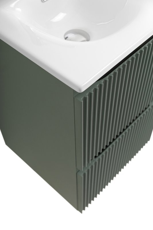 Тумба с раковиной BelBagno Uno-mini 40 подвесная, 2 ящика, матовая еловая