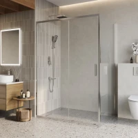 Душевой уголок BelBagno Luce AH-1-140/100-C-Cr профиль хром, стекло прозрачное