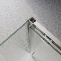 Душевой уголок BelBagno Luce AH-1-140/100-C-Cr профиль хром, стекло прозрачное