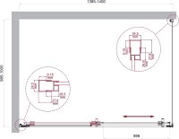 Душевой уголок BelBagno Luce AH-1-140/100-C-Cr профиль хром, стекло прозрачное