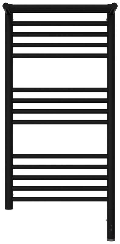 Полотенцесушитель электрический Сунержа Богема 3.1 31-6007-8040 90x45 см, подключение справа, матовый черный, лесенка, с полкой