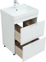 Тумба с раковиной Aquanet Ирис new 50 напольная, 2 ящика