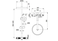 Душевая стойка Boheme Eterna 178-CR chrome