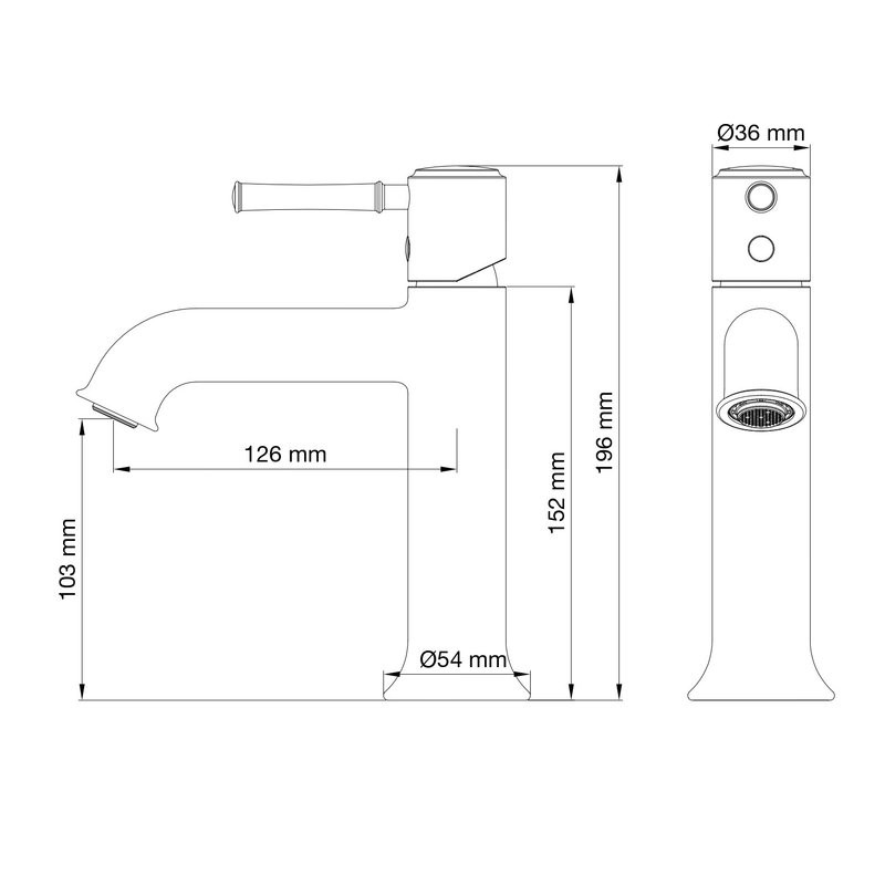 Смеситель для раковины Wonzon & Woghand Tor WW-88018073-RG розовое золото