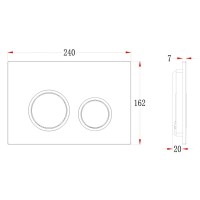 Кнопка смыва для унитаза Veconi Flush V11 пластик, цвет золото брашинг