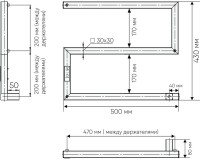 Полотенцесушитель электрический Indigo Sparta DGS40-50BRRt черный муар