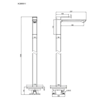 Смеситель для раковины напольный AQUAme Savona AQM6811GM Смеситель для раковины напольный AQUAme Savona AQM6811GM
