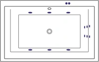 Акриловая ванна Excellent Crown Lux Line 190x120 см, встраиваемая, с гидромассажем, белая, с каркасом, для двоих, со сливом-переливом, фурнитура бронза