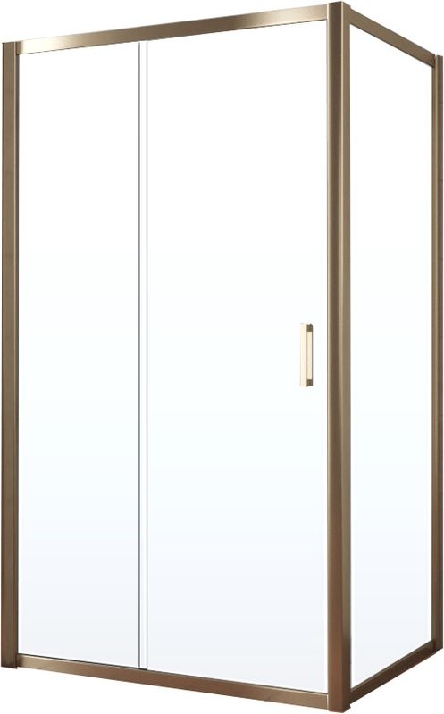 Душевой уголок Vegas Glass ZP+ZPV Tur Novo 120*80 05 01 профиль бронза, стекло прозрачное