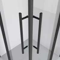 Душевой уголок Niagara Nova NG-6830-34BLACK 100x100, профиль черный матовый, стекло прозрачное