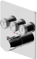 Термостатический смеситель встраиваемый Plumberia Selection PSBOX PSB2903CR С ВНУТРЕННЕЙ ЧАСТЬЮ, хром