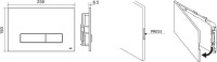 Кнопка смыва OLI OLIPure Narrow 148302 хром матовый