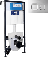 Комплект Инсталляция BETTOSERB Sava Fix Slim 40006456 + Кнопка Smart 40006473 цвет глянцевый хром