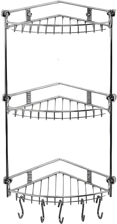 Полка Wasserkraft K-1233 3-ярусная, с крючками