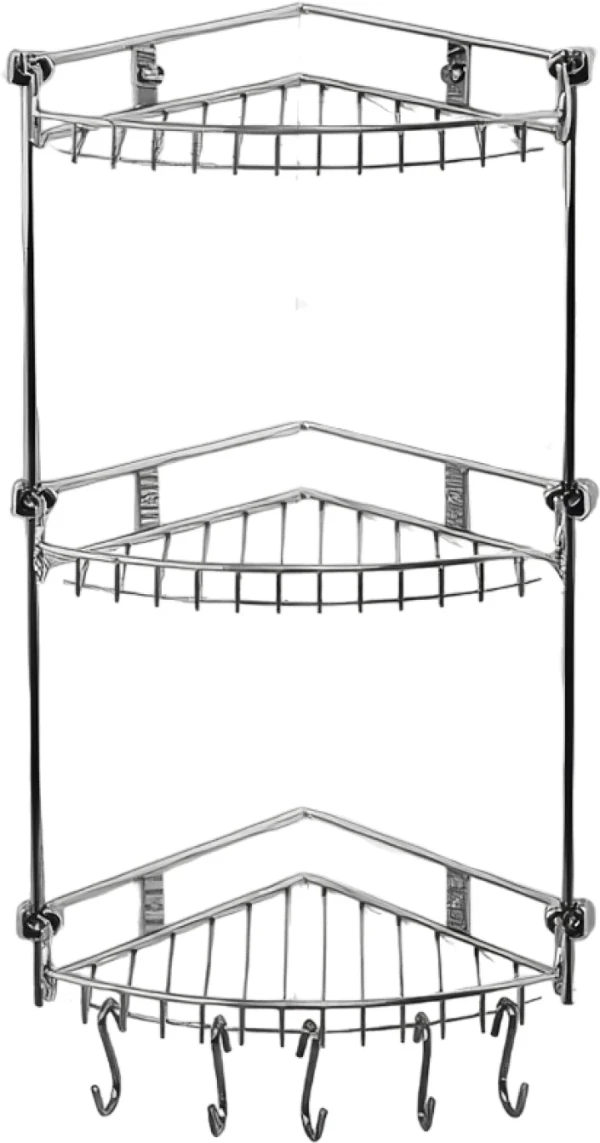 Полка Wasserkraft K-1233 3-ярусная, с крючками