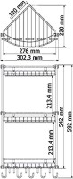 Полка Wasserkraft K-1233 3-ярусная, с крючками